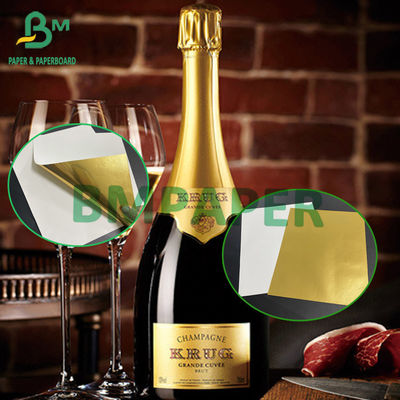 Kertas Label Emas Metallized Untuk Label Botol Bir Kekuatan Lembab Eco - Friendly Lightweight Paper