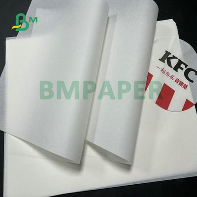 30gm 50gm Bleached 100% Foodgrade Greaseproof Paper Untuk Hamburg Dibungkus 11 X 17 Inch