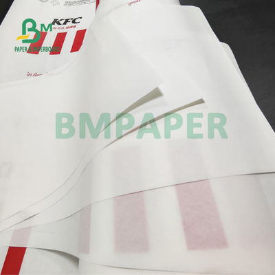 50gm Putih Bleached Greaseproof Paper Untuk KFC Membungkus Food Grade