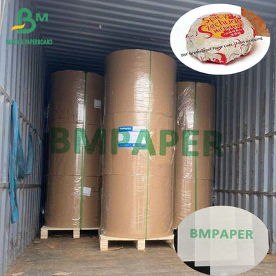 30g-80g Greaseproof White Paper Roll Kualitas Tinggi Bungkus Makanan Master Roll Ukuran Khusus