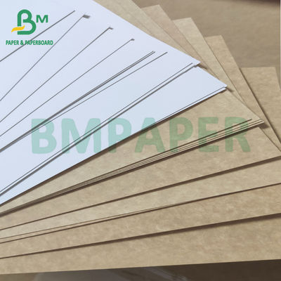 Pengemasan Makanan Beku Kertas Kraft Putih Lapisan Kraft Kembali Untuk Kotak Makanan