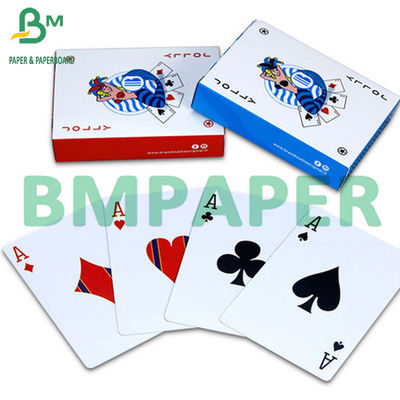 300gm Blue Core Base Poker Paper C2S Glossy Cardboard Bermain Kartu Goresan