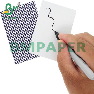 52x74cm kertas kartu bermain putih untuk kartu permainan DIY dengan inti biru
