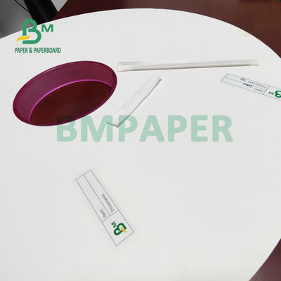 28gm Kertas putih Food Grade Untuk bungkus sedotan 30mm 35mm Ramah lingkungan