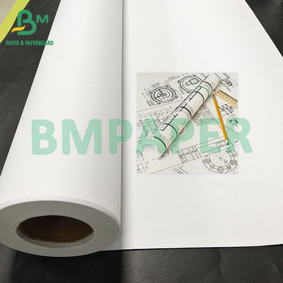 White Inkjet memiliki penyerapan tinta yang baik 80gm CAD Plotter Drawing Paper adalah tahan lama