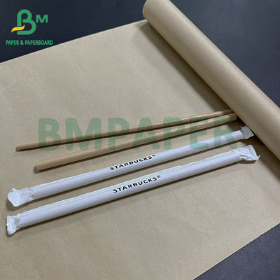 60gm 120gm Food Grade Waterproof Putih Brown Kraft Straw Paper