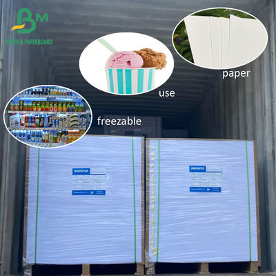 275g 300g Ployboard Kertas beku untuk minuman dingin Es krim cangkir mangkuk makanan kotak kemasan
