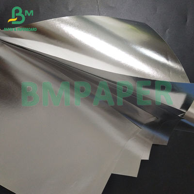 Ketahanan kelembaban dan tahan air Perak Aluminized Wet Strength Metalized Paper Untuk Pencetakan Label Bir
