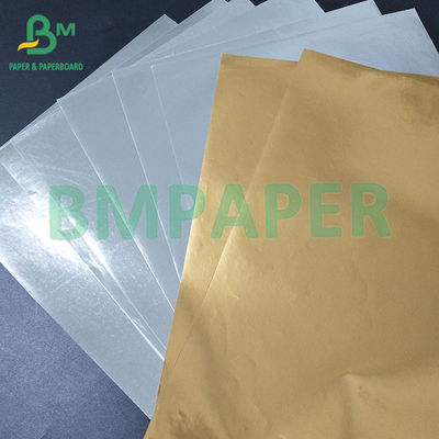 Ketahanan kelembaban dan tahan air Perak Aluminized Wet Strength Metalized Paper Untuk Pencetakan Label Bir