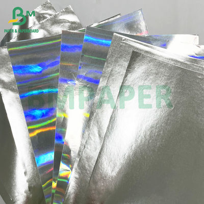 Lapisan Mengkilap Perak Satu Sisi Kertas Metalik Siver 70gsm