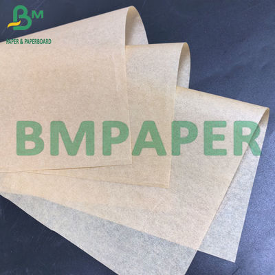 35gm Single Side Glossy MG Golden Brown Ribbed Kraft Paper Roll Untuk Pengemasan