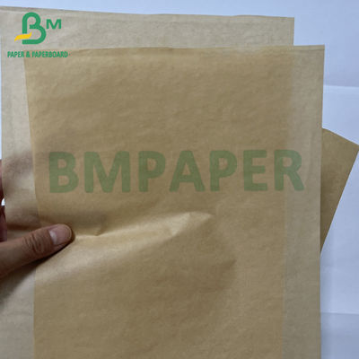 Kertas kantong makanan 32gm 40gm Perlindungan minyak yang sangat baik Kertas Kraft