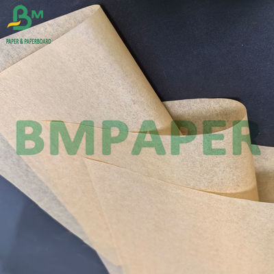 40gm Satu sisi Glossy Oilproof MG Unbleached Brown Ribbed Kraft Sheets