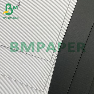 20 X 28 &quot;Kertas Putih Hitam Corrugated Cardboard F Flute Untuk Pengemasan