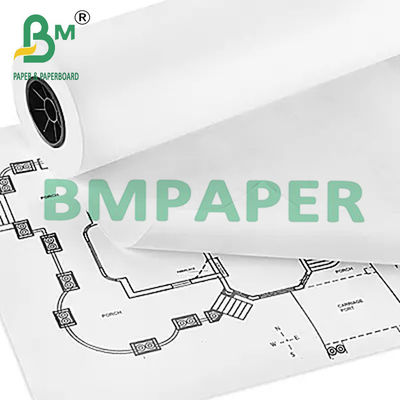 24&quot; x 150ft 20lb White Bond Paper CAD Inkjet Rolls Untuk Gambar Teknikal