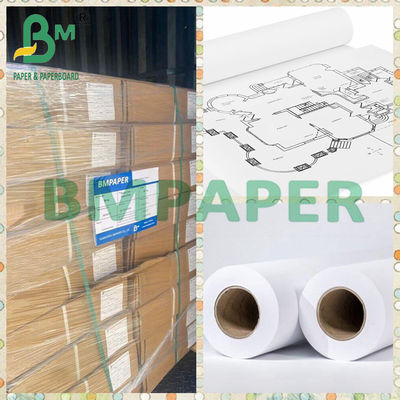 24&quot; x 150ft 20lb White Bond Paper CAD Inkjet Rolls Untuk Gambar Teknikal