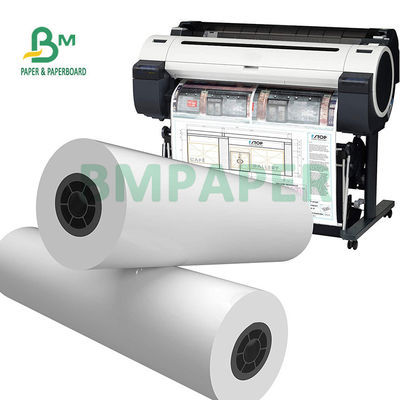 Wide Format CAD Inkjet Rolls 20lb Bond Paper Untuk Teknik Gambar 24' X 150'