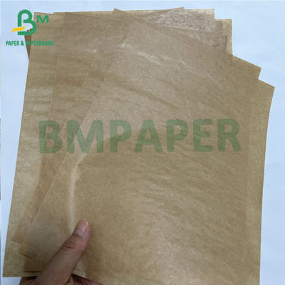 Daur ulang 40g premium satu sisi berkilau cokelat kraft tas kertas gulung
