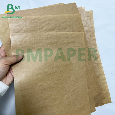 Daur ulang 40g premium satu sisi berkilau cokelat kraft tas kertas gulung