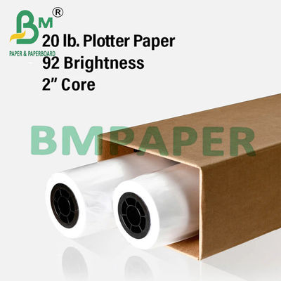 24&quot; x 150ft 2&quot; Core 20lb Plotting Paper Untuk Gambar CAD 5 Rolls / Case