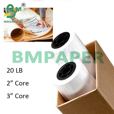 24&quot; x 150ft 2&quot; Core 20lb Plotting Paper Untuk Gambar CAD 5 Rolls / Case