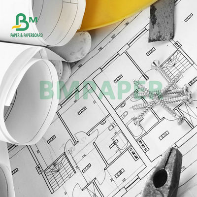 Kertas Ikatan Inkjet Format Besar 20lb Kertas CAD Plotter Tanpa Lapisan
