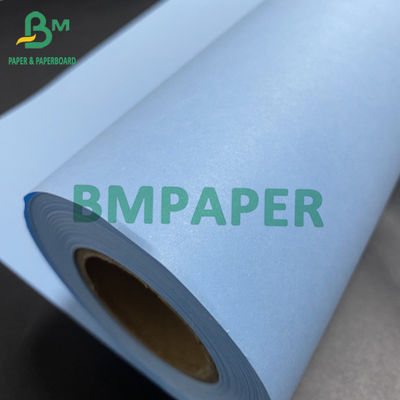 Blue Plotter Paper Roll Double Side Blueprint Paper Disesuaikan Lebar 50m 100m 150m Panjang