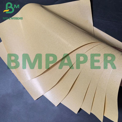 70g+10g PE Satu Sisi Laminasi Greaseproof Kraft Paper Unbleached