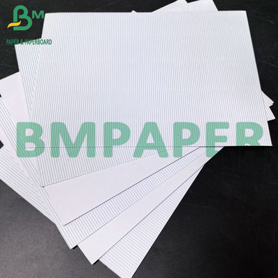 1mm F Flute Putih Lembar Kardus Bergelombang Untuk Membuat Kotak