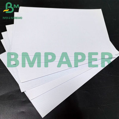 1.5mm F Flute Putih Daur Ulang Lembar Kardus Goresan Untuk Kotak Lipat