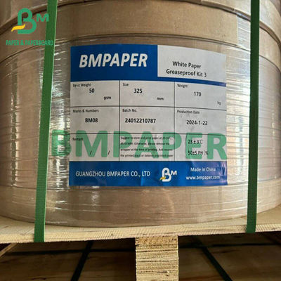 Kit Kertas Bertahan Lemak Putih3 Kertas Kemasan Makanan Berkualitas Tinggi Gulung 325mm 650mm Lebar
