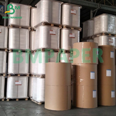 30gsm 60gsm Food Grade Single Side Glossy White Kraft Paper Untuk Produk Kemasan