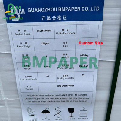 150 gram 250 gram Kertas Sofa Dalam Format 67/87 Kertas Seni Lembar Besar Offset Printing Kalender Majalah Kertas