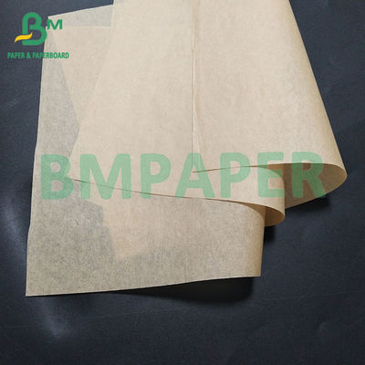 40gm Brown Greaseproof Waterproof Grade Packing Paper Untuk Pengemasan Hamburger