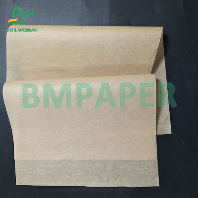 40gm Brown Greaseproof Waterproof Grade Packing Paper Untuk Pengemasan Hamburger