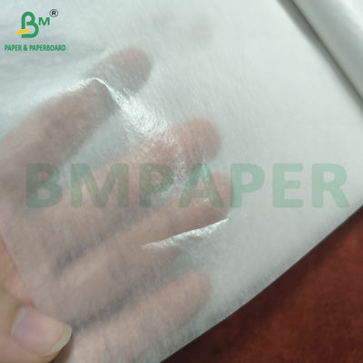Ketahanan Minyak Permeabilitas Udara 17g - 40g Kertas Translucent Putih Untuk Membungkus