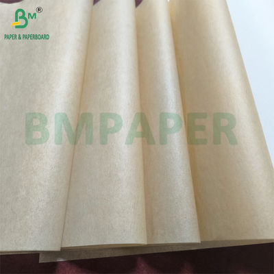 40gm Grade 7 Greaseproof Paper Rolls And Sheets Warna cokelat Untuk kemasan makanan