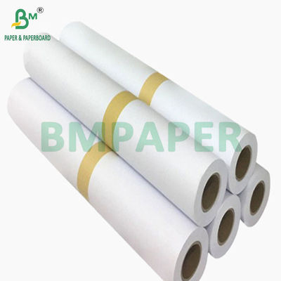 20LB Large Format Uncoated White Bond Paper Roll Untuk Printer Inkjet 24&quot; X 150&quot;