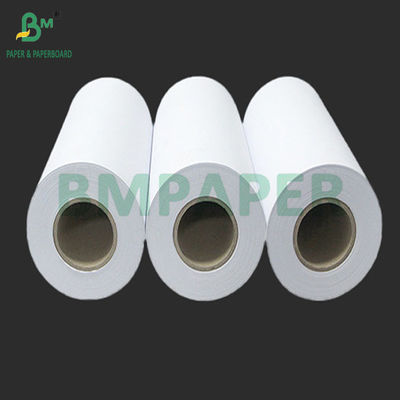 20LB Large Format Uncoated White Bond Paper Roll Untuk Printer Inkjet 24&quot; X 150&quot;
