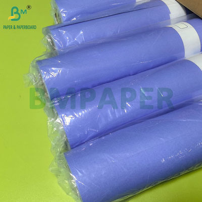 Satu sisi Purple Plotter Printing Paper 3 '' Core 80g CAD Engineering Paper