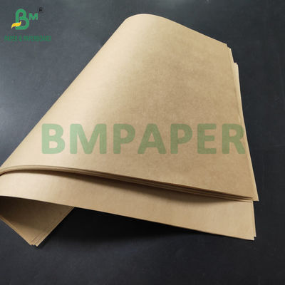 50gm Brown Kraft Paper Untuk Kantong Pengemasan Tepung 715mm Kekuatan Burst Tinggi