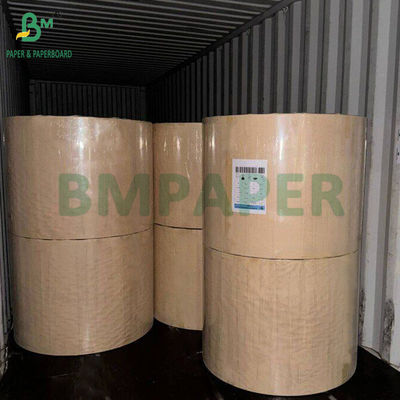 50gm Brown Kraft Paper Untuk Kantong Pengemasan Tepung 715mm Kekuatan Burst Tinggi