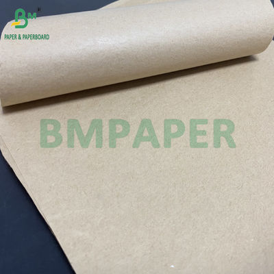 50gm 60gm Virgin Brown Kraft Paper Rolls Untuk pemisah 100cm Lebar
