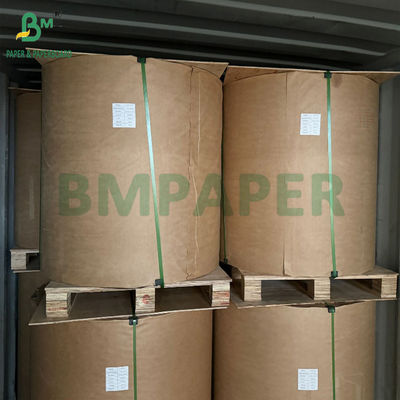 50gm 60gm Virgin Brown Kraft Paper Rolls Untuk pemisah 100cm Lebar