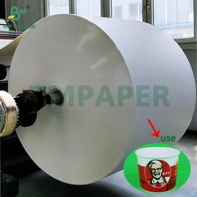 280gm + 15g PE dilapisi satu sisi White Bowl Cardboard Untuk Ayam Goreng
