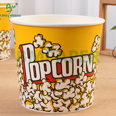 280gm + 15g PE dilapisi satu sisi White Bowl Cardboard Untuk Ayam Goreng
