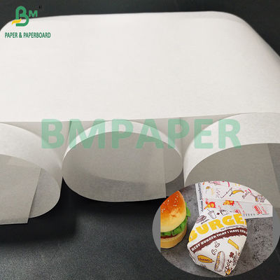 40gm putih hamburger greaseproof kertas pembungkus Kit3 Kit7 30×30cm