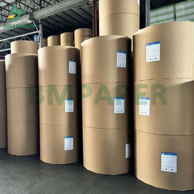 Kraft Board 320g + 20g PE Natural Brown Food Cup Paper 32&quot; Reels 3&quot; Core 32 1 Meter Diameter Luar
