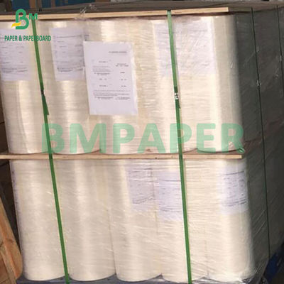 40-60gm Satu sisi Kaca Kaca Glossy Untuk Label Back Paper Putih Kuning Biru