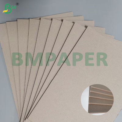 2mm Uncoated Grey Chipboard Daur Ulang Pulp Book Binding Board 70 * 110cm